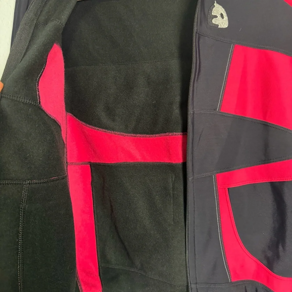 Etxeondo black‎ & pink cycling jacket Size S. Fleece lined.